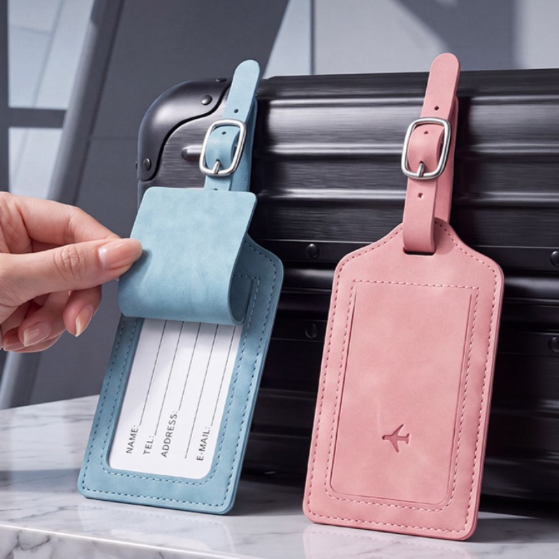 Men Accessories Name - 1PC PU Leather Luggage Tag Women