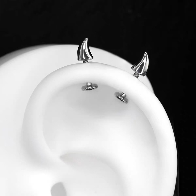 Hot Sale Cute Devil Horn Pierc - огляд і ціна Men Accessories Sale