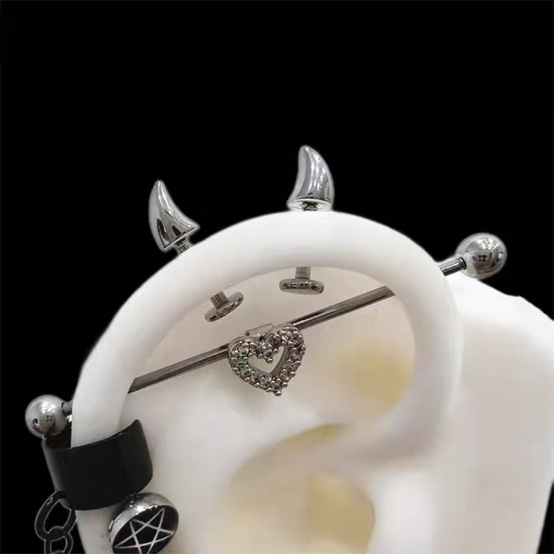 Hot Sale Cute Devil Horn Pierc - огляд і ціна Men Accessories Sale