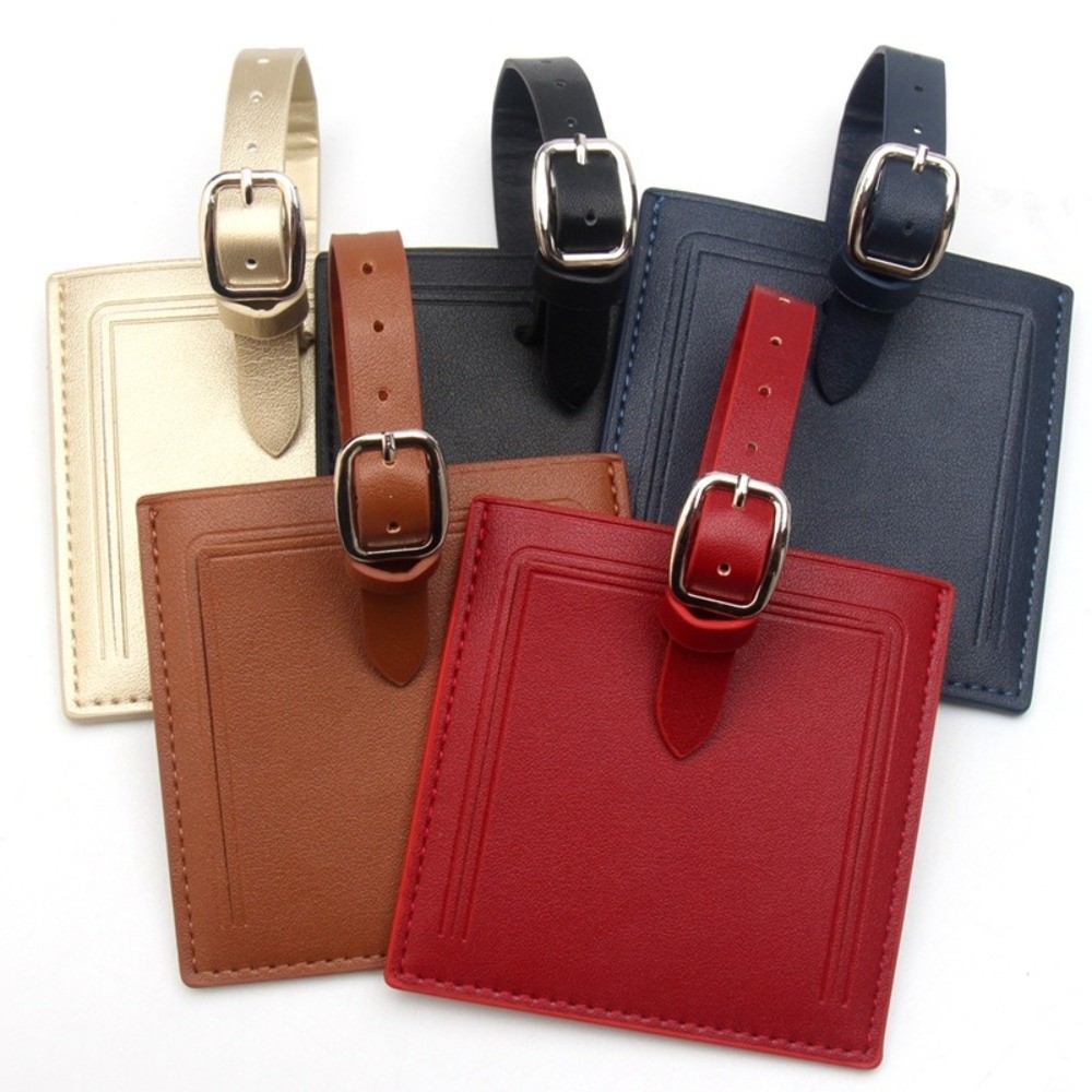 Square Leather Luggage Labels  - огляд і ціна Men Accessories Name
