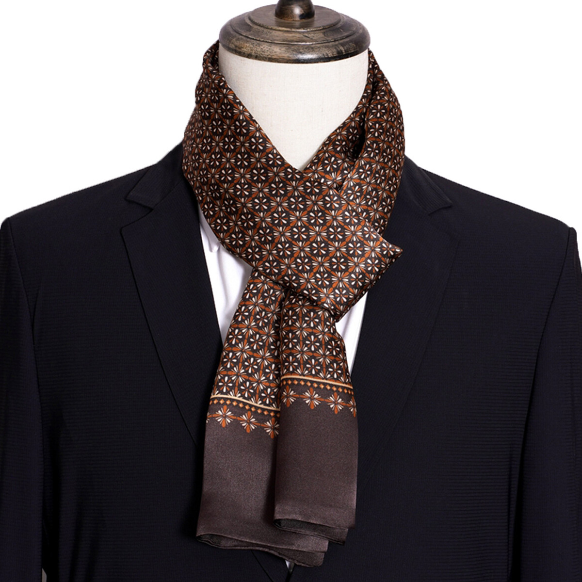 New Men's Stripe Silk Scarf Ho - огляд і ціна Men Accessories Sale