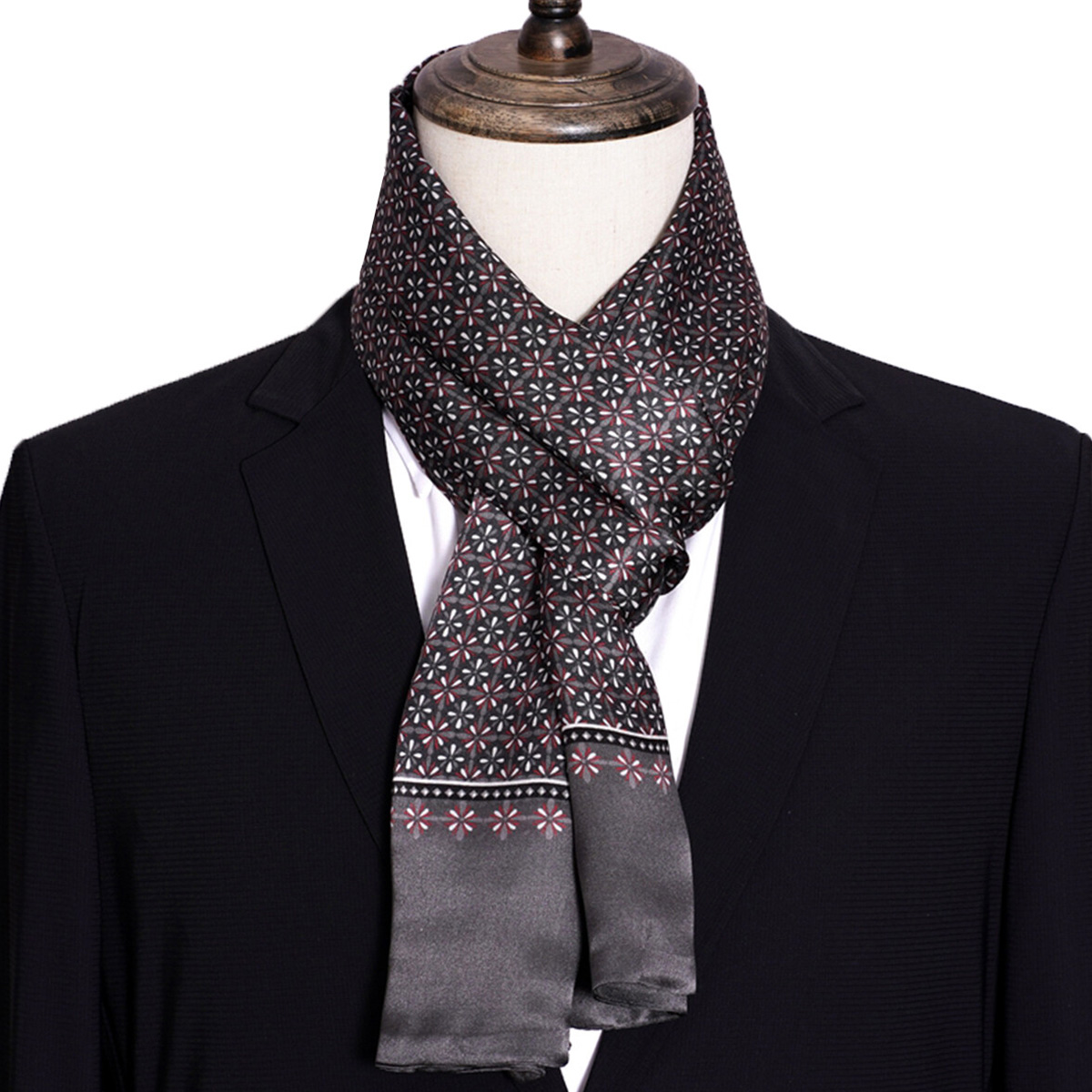 New Men's Stripe Silk Scarf Ho - огляд і ціна Men Accessories Sale