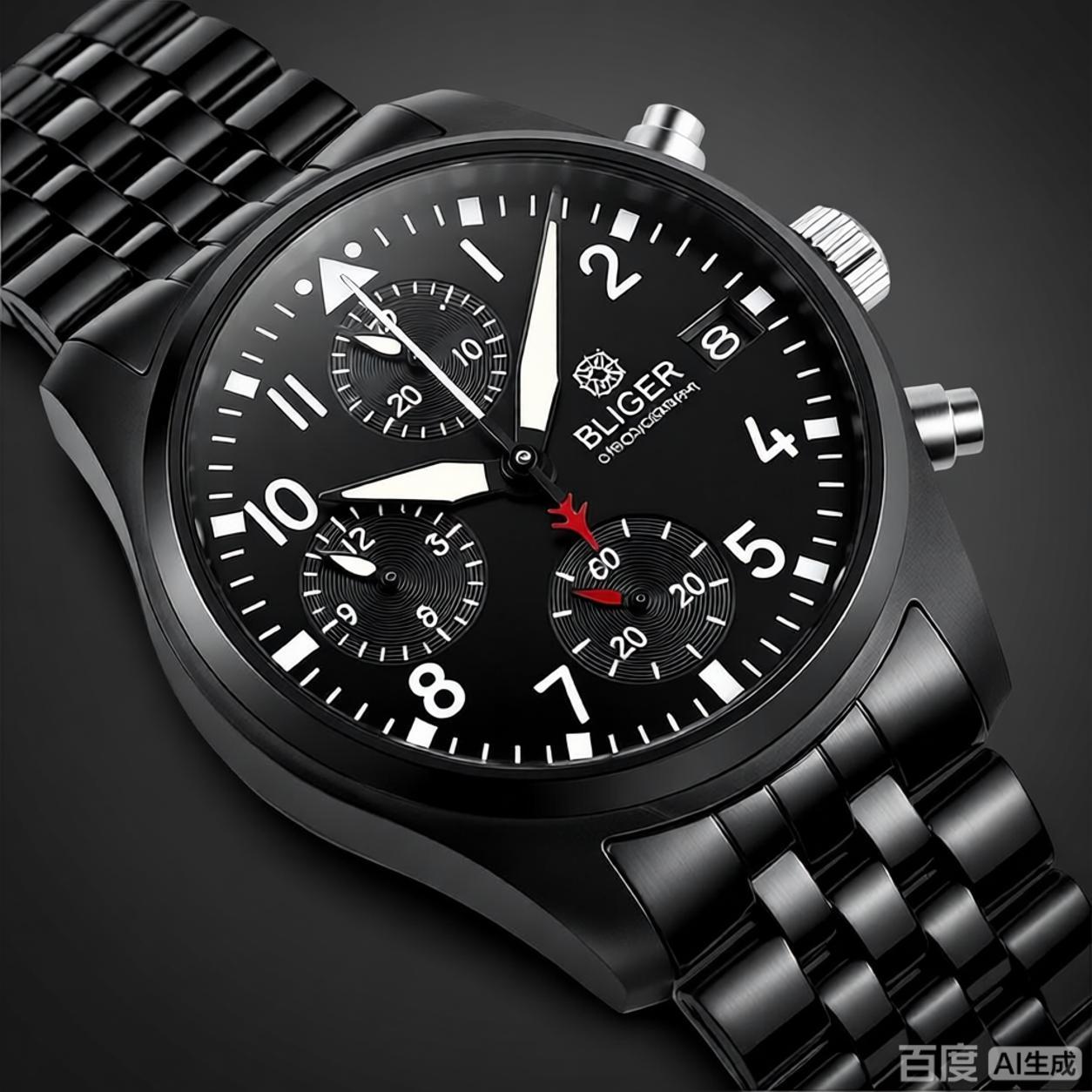 BLIGER Full Black Brushed 38mm - огляд і ціна Young Men'S Accessories