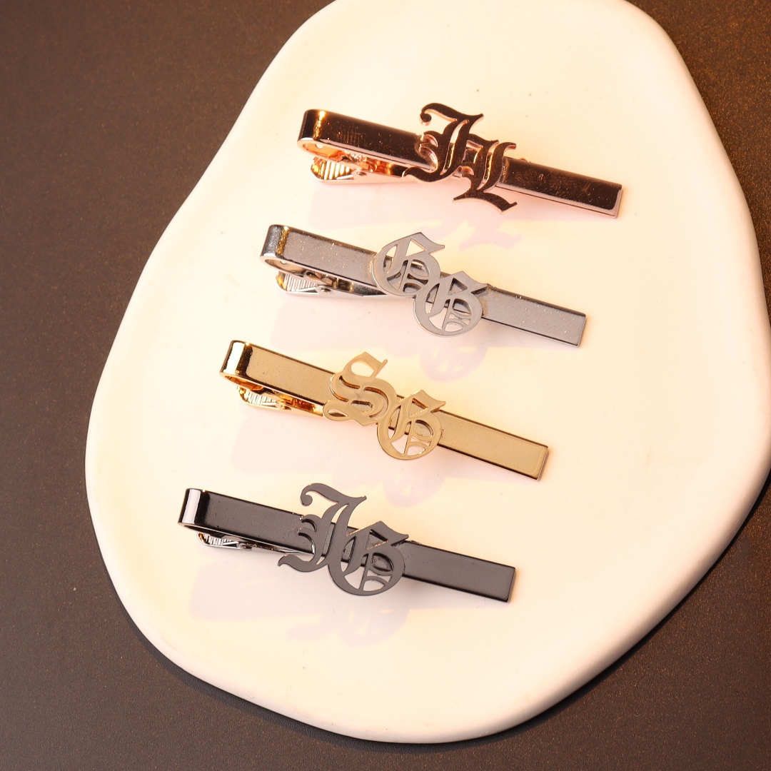 Custom Name Initials Tie Clip  - огляд і ціна Men Accessories Name