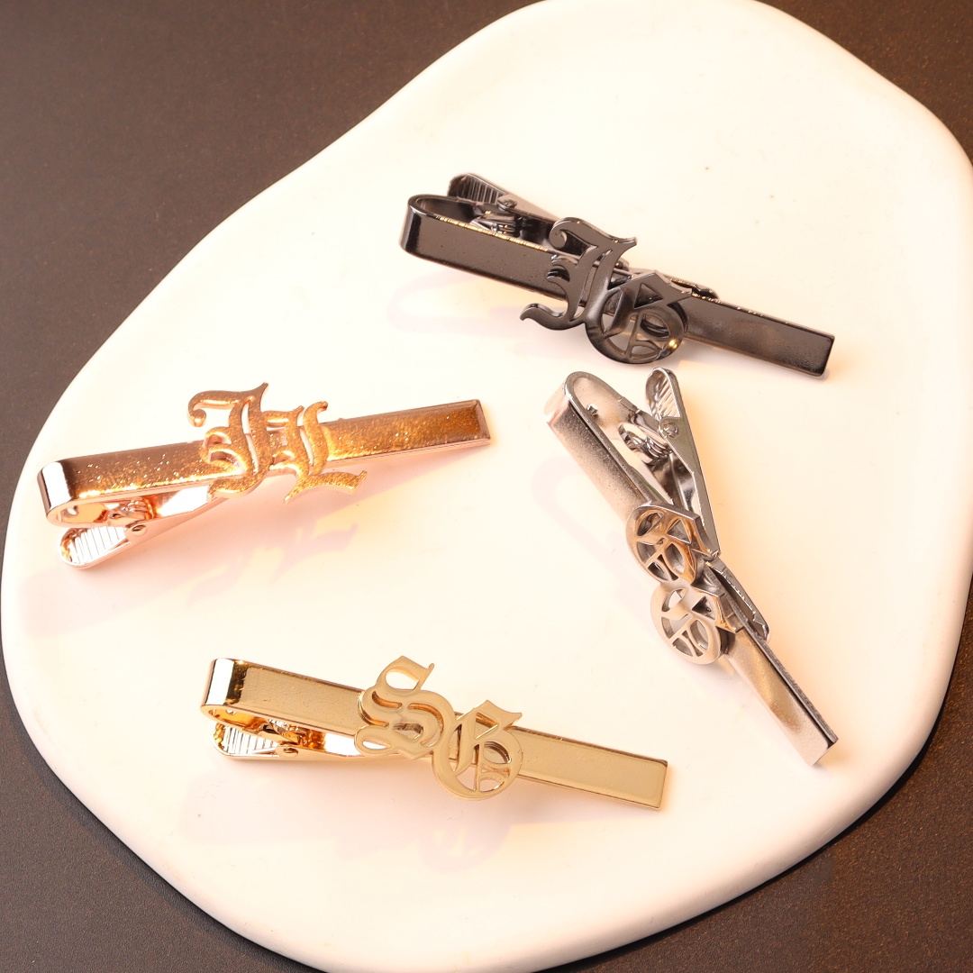 Custom Name Initials Tie Clip  - огляд і ціна Men Accessories Name